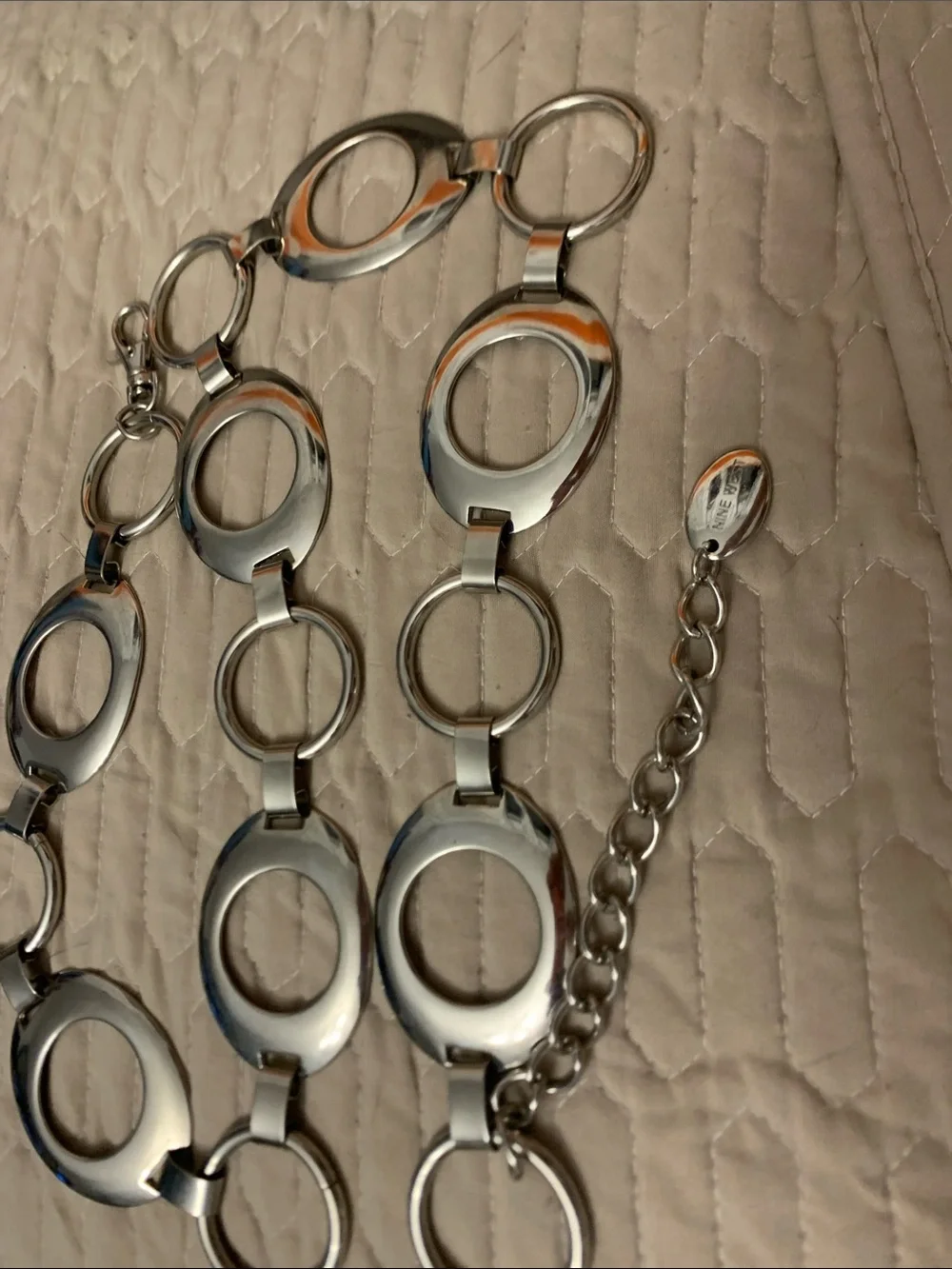Silver Open Oval Link Necklace - Women's Jewelry 42” L